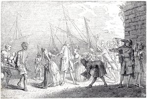 The Landing in England of Senesino by English School